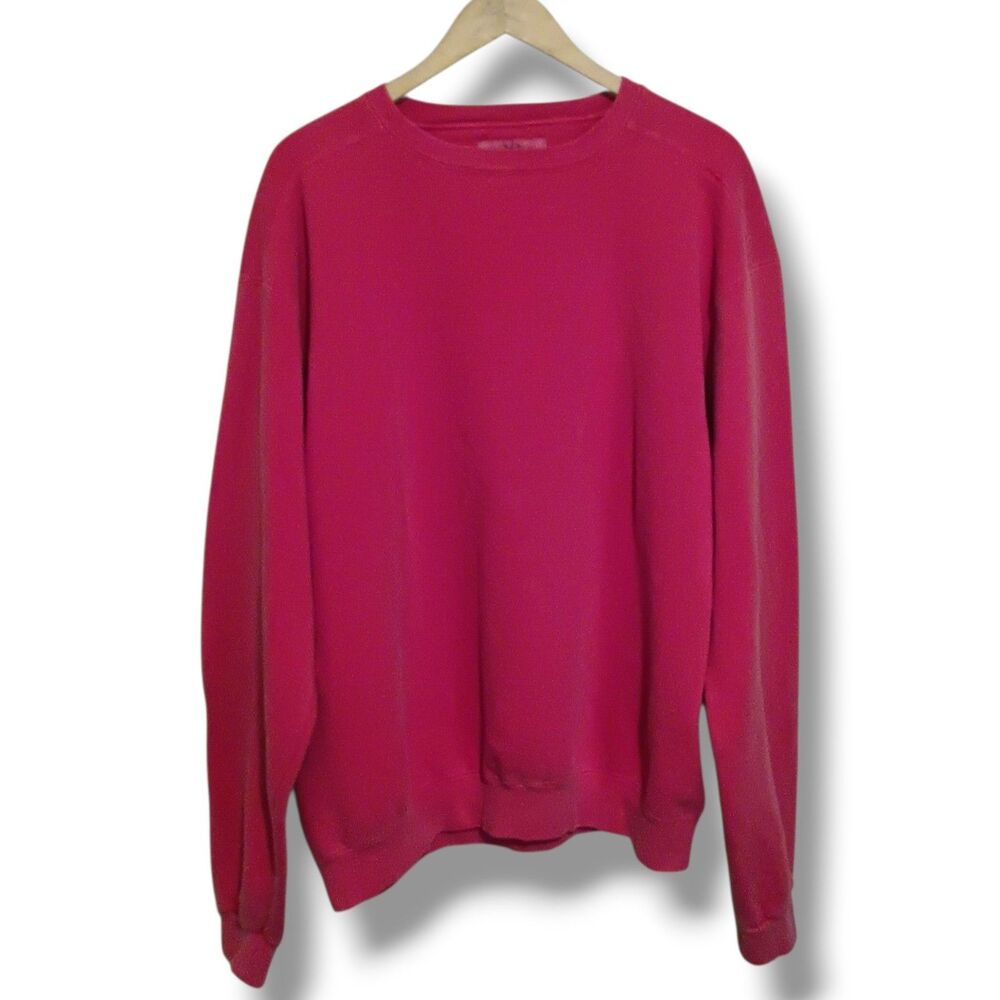 Vtg Authentic Pigment Crewneck Sweatshirt-Size XL-Fleece Lined-Distressed-90s